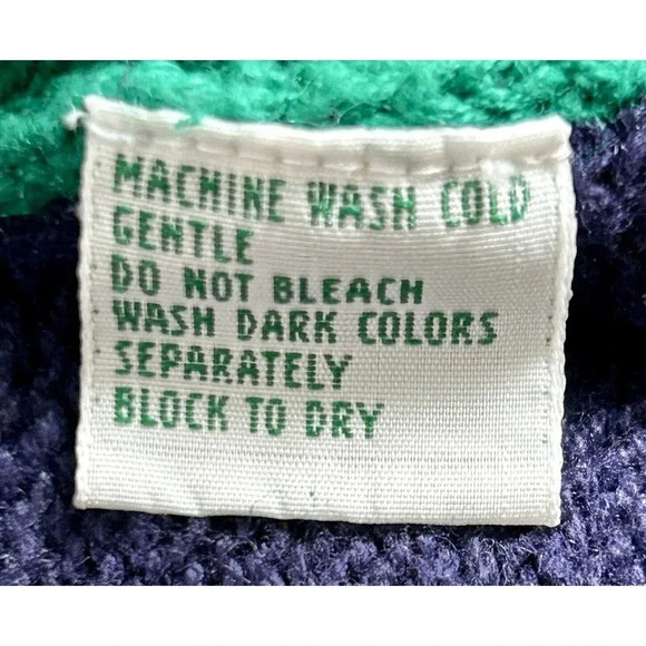 Vtg Izod Argyle Cardigan Sweater Green And Blue Size Medium M Secretary Unisex - Picture 9 of 11